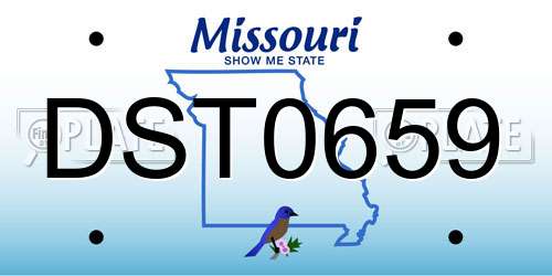 DST0659 Missouri License Plate