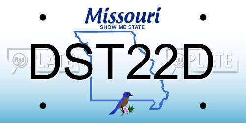 DST22D Missouri License Plate