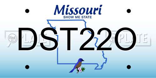 DST22O Missouri License Plate