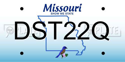 DST22Q Missouri License Plate