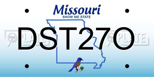 DST27O Missouri License Plate