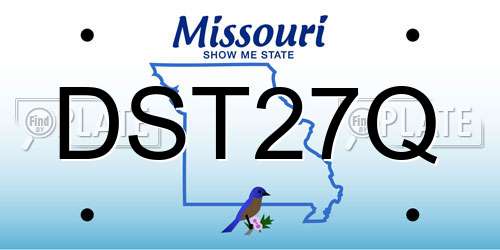 DST27Q Missouri License Plate