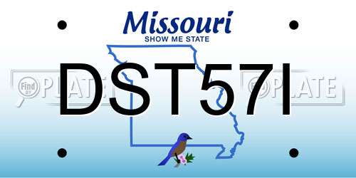 DST57I Missouri License Plate