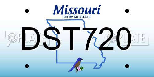 DST720 Missouri License Plate