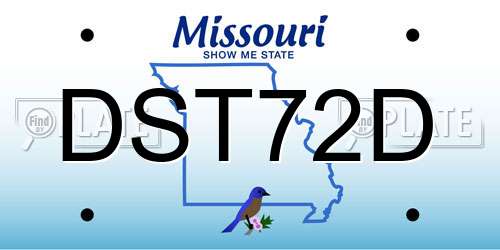 DST72D Missouri License Plate