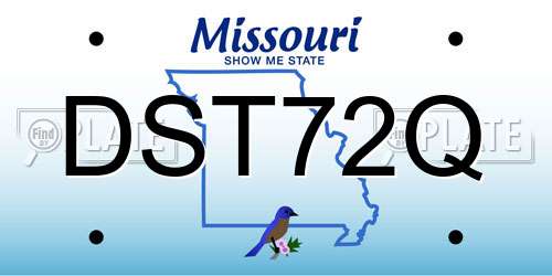 DST72Q Missouri License Plate
