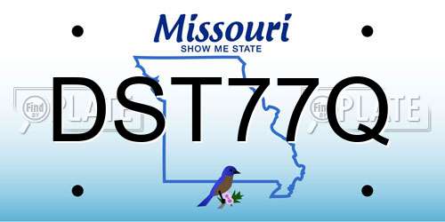 DST77Q Missouri License Plate