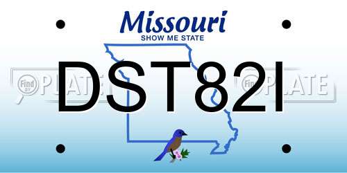 DST82I Missouri License Plate