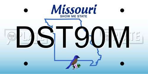 DST90M Missouri License Plate
