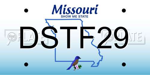 DSTF29 Missouri License Plate