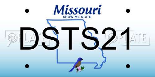 DSTS21 Missouri License Plate