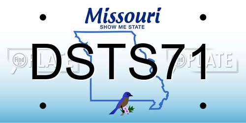 DSTS71 Missouri License Plate