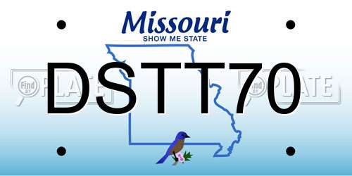 DSTT70 Missouri License Plate