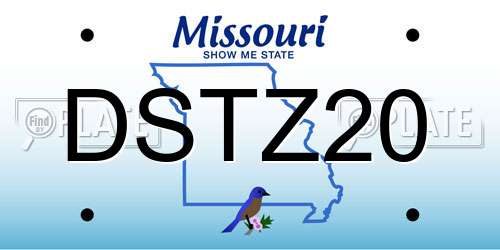 DSTZ20 Missouri License Plate
