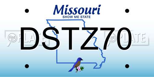 DSTZ70 Missouri License Plate