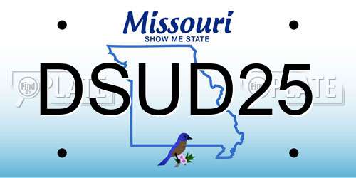 DSUD25 Missouri License Plate