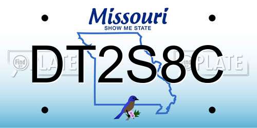 DT2S8C Missouri License Plate