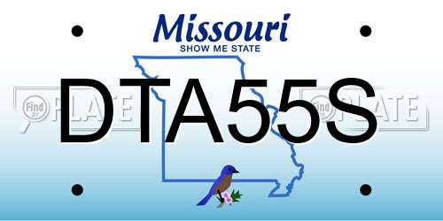 DTA55S Missouri License Plate