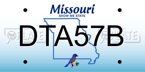 DTA57B Missouri License Plate