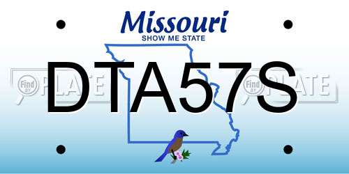 DTA57S Missouri License Plate