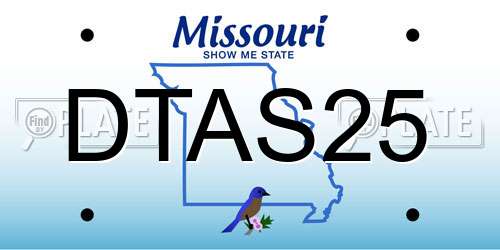 DTAS25 Missouri License Plate