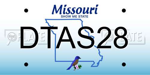 DTAS28 Missouri License Plate