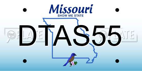 DTAS55 Missouri License Plate