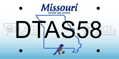 DTAS58 Missouri License Plate