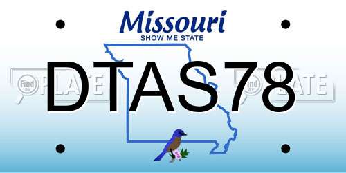 DTAS78 Missouri License Plate