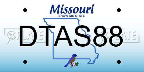 DTAS88 Missouri License Plate