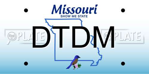 DTDM Missouri License Plate
