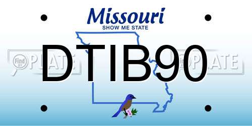 DTIB90 Missouri License Plate