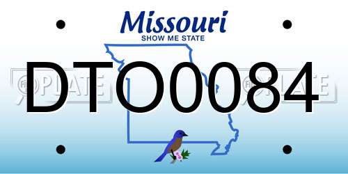 DTO0084 Missouri License Plate