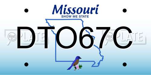 DTO67C Missouri License Plate
