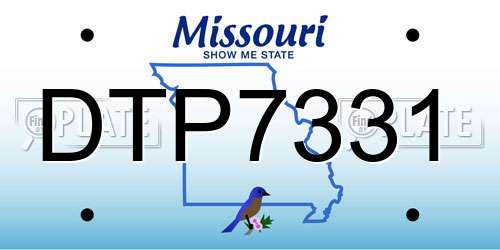 DTP7331 Missouri License Plate