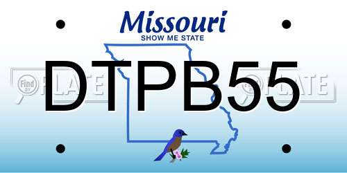 DTPB55 Missouri License Plate