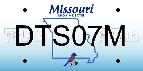 DTS07M Missouri License Plate