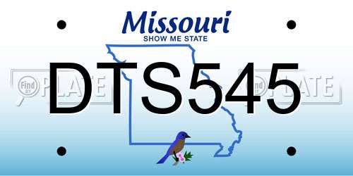 DTS545 Missouri License Plate