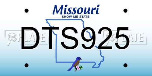 DTS925 Missouri License Plate