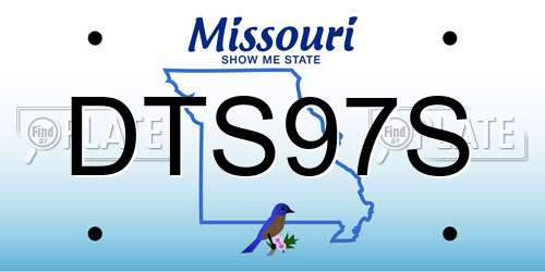 DTS97S Missouri License Plate