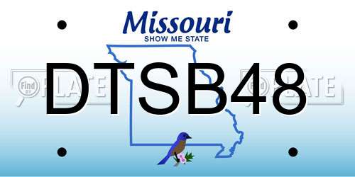 DTSB48 Missouri License Plate