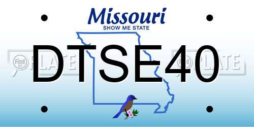 DTSE40 Missouri License Plate