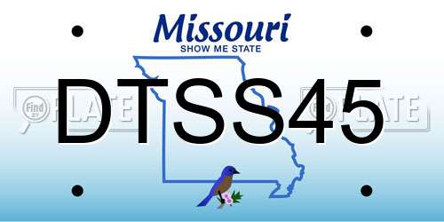 DTSS45 Missouri License Plate