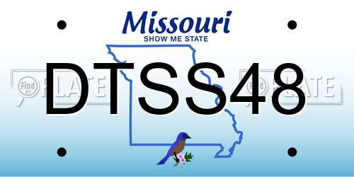 DTSS48 Missouri License Plate
