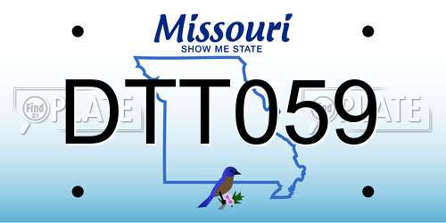 DTT059 Missouri License Plate