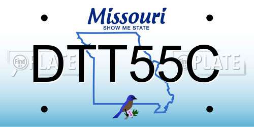 DTT55C Missouri License Plate