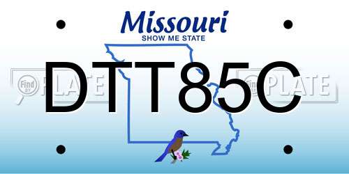 DTT85C Missouri License Plate