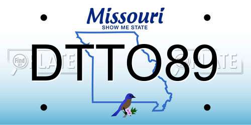 DTTO89 Missouri License Plate