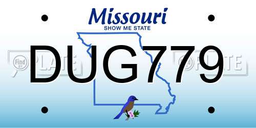 DUG779 Missouri License Plate