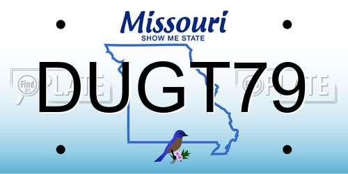 DUGT79 Missouri License Plate